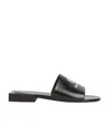 Balenciaga Box Mule Leather Sandals In Black