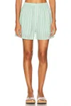 Balenciaga Striped Pattern Shorts In Blue
