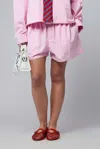 Balenciaga Pink And White Striped Cotton Boxer Shorts In Pink
