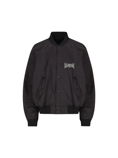 Balenciaga Black 'paris' Bomber Jacket