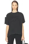 Balenciaga Crew Neck Distressed Detailing Short Sleeves In Black
