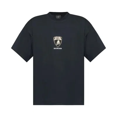 Pre-owned Balenciaga Boxy T-shirt 'faded Black' | Men's Size S