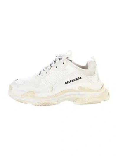Pre-owned Balenciaga Babies' Boy's Low Top Mesh Sneakers In White