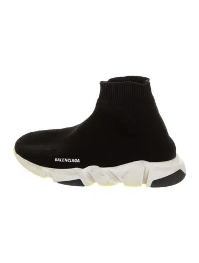 Pre-owned Balenciaga Kids' Boys' Logo Print Slip In Knit Sneakers In Black