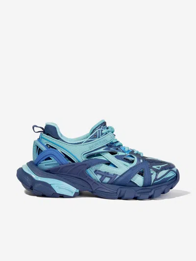 Balenciaga Kids' Boys Track 2 Trainers In Blue