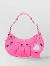 Balenciaga Women Fluo Pink Fabric Le Cagole Xs Shoulder Bag In Pink