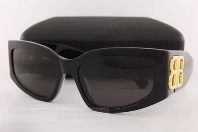 Pre-owned Balenciaga Brand  Sunglasses Bb 0321/s-002 Black/dark Grey For Women In Gray