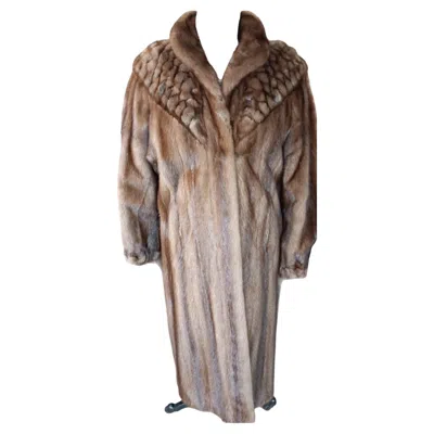 Pre-owned Balenciaga Brand New  Demi Buff Mink Fur Coat (12-m) ~no Duties In Brown