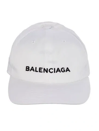 Pre-owned Balenciaga Branded Baseball Cap W/tags In White