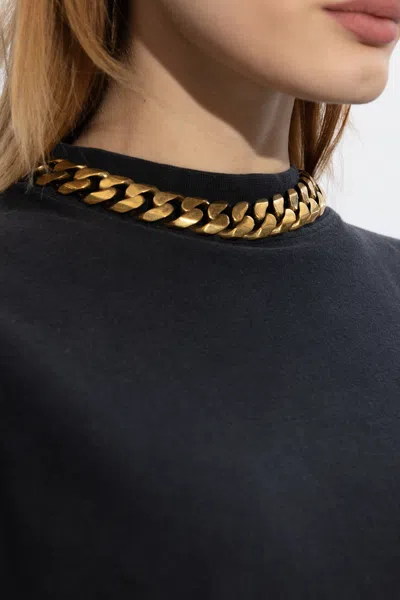Balenciaga Brass Necklace In Gold