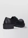 Balenciaga Black Leather Derby Hummer Lace Up Shoes In Black