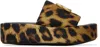 Balenciaga Rise Bb Leopard Flatform Sandals In 8298 Leopard/oro Vnt