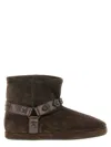 Balenciaga Alaska Soft Suede Booties In Brown