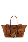 Balenciaga Mini All Bel Air Tote Bag In Brown