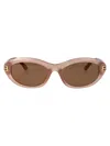 Balenciaga Brown-brown-brown Recycled Acetate Sunglasses In Brown
