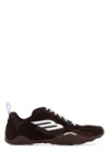 Balenciaga Women Brown Canvas And Corduroy Monday Ultra Sneakers In Brown