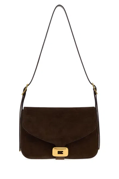 Balenciaga Brown Clicca Medium Shoulder Bag