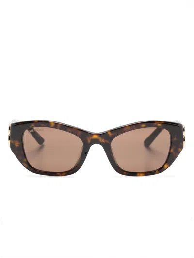 Balenciaga Brown Dynasty Tortoiseshell-effect Sunglasses