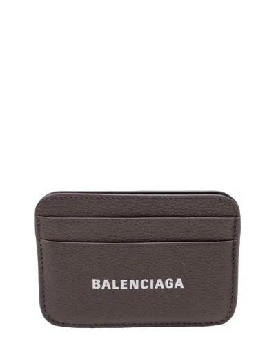 Pre-owned Balenciaga Brown Leather Cash Card Holder (authentic Pre-loved)