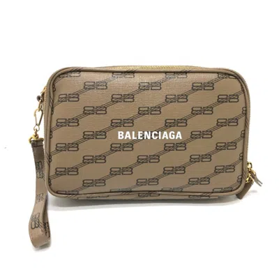 Pre-owned Balenciaga Brown Leather Clutch Bag Pochette ()