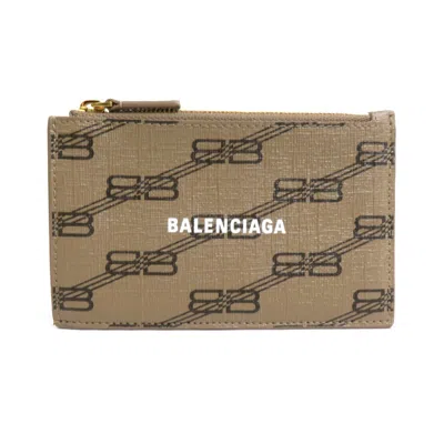 Pre-owned Balenciaga Brown Leather Coin Purse/coin Case ()