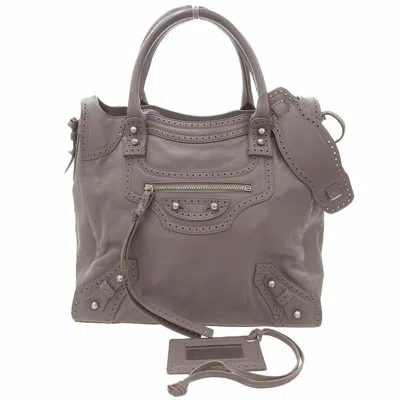 Pre-owned Balenciaga Brown Leather Handbag Shoulder Bag ()