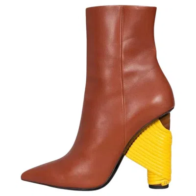 Pre-owned Balenciaga Brown Leather Pointed Toe Ankle Boots Size 39