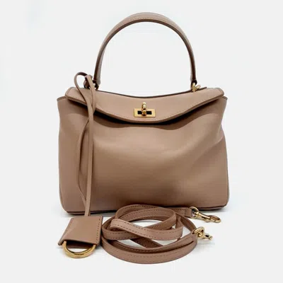 Pre-owned Balenciaga Brown Leather Rodeo Mini Bag