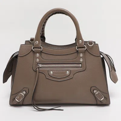 Pre-owned Balenciaga Brown Leather Small Neo Classic Tote