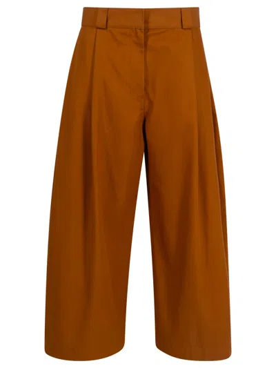 Balenciaga Brown Loose Flat Front Pant