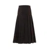 Balenciaga Brown Midi Skirt In Brown