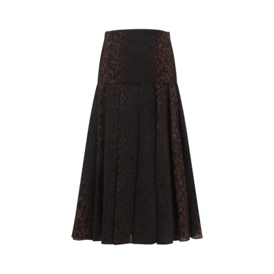 Balenciaga Brown Midi Skirt