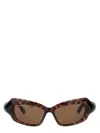 Balenciaga Eyewear Palazzo Rectangle Sunglasses In Brown