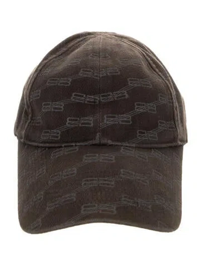 Pre-owned Balenciaga Brown Patterned Cap