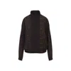 Balenciaga Crepe De Chine Full-zip Jacket With Leopard Print In Blue