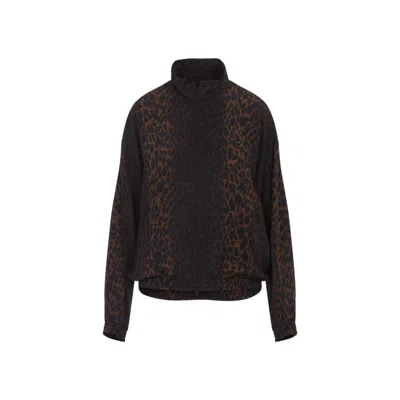 BALENCIAGA WOMEN BROWN PRINTED-TRACKSUIT JACKET, XS LUXURY JACKETS FOR WOMEN DARVEYS
