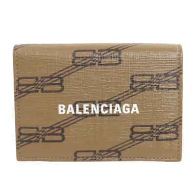 Pre-owned Balenciaga Brown Pvc Wallet (tri-fold) ()