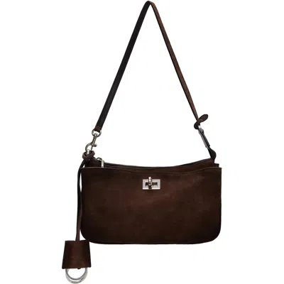 Balenciaga Brown Rodeo Sling Pochette Bag In 2308 Light Espresso