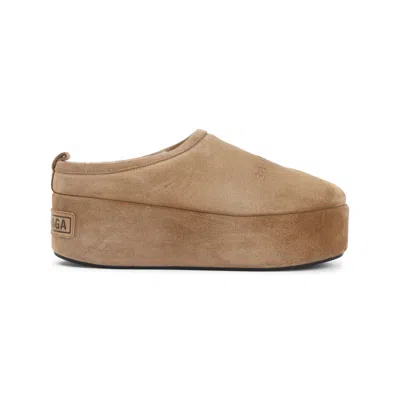 Balenciaga Brown Slip On Mules