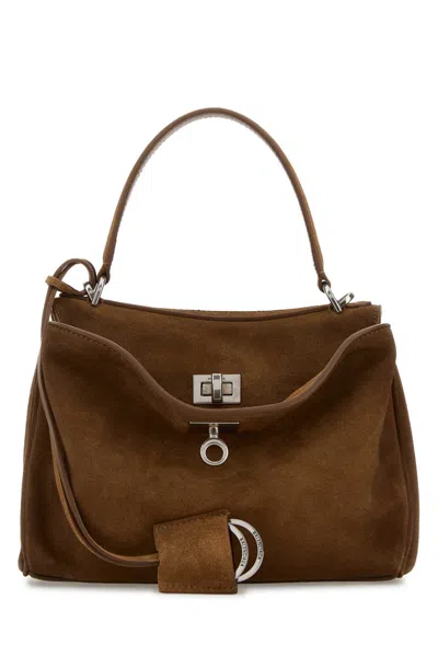 Balenciaga Brown Suede Mini Rodeo Handbag