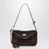 Balenciaga Brown Suede Rodeo Shoulder Clutch Bag In Brown
