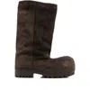 Balenciaga Alaska Suede Knee-high Boots In Brown