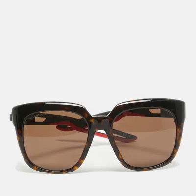 Pre-owned Balenciaga Brown/black Bb0053s Wayfarer Sunglasses