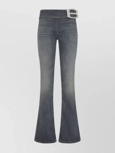 BALENCIAGA BUCKLE DESIGN FLARED TROUSERS