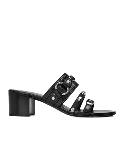 Balenciaga Buckle Detail High-heeled Sandals In Black