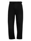 Balenciaga Buckle-fastening Drop-crotch Trousers In Black