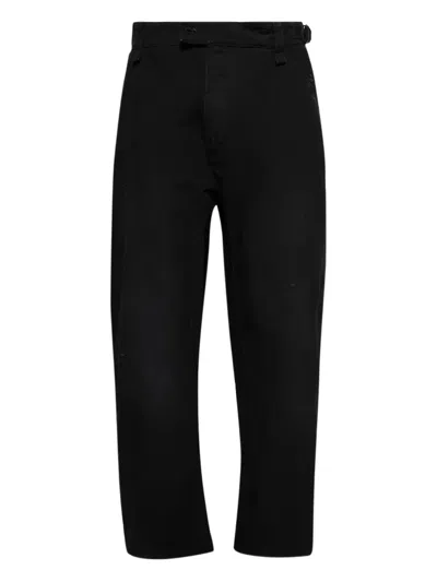 Balenciaga Buckle-fastening Drop-crotch Trousers In Black
