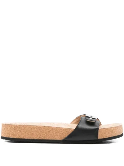 Balenciaga Buckle-fastening Platform Sandals In Multi