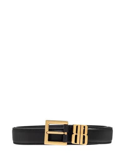 Balenciaga Buckle Logo Belt In Pattern
