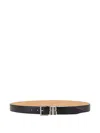 Balenciaga Men Bb Edit Leather Belt In Brown